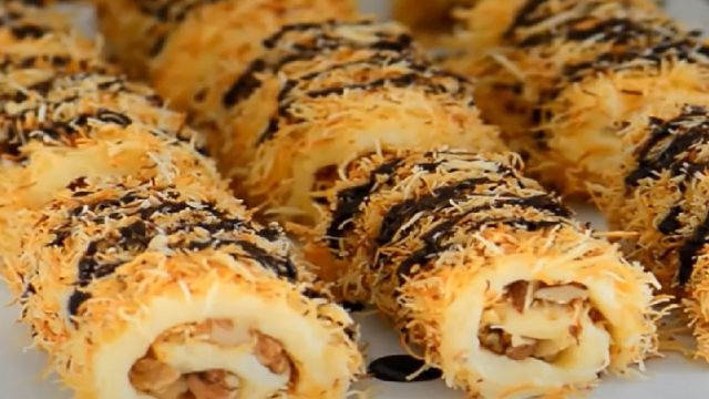 Dışı Çıtır İçi Yumuşacık: Kadayıflı Paşa Sarması